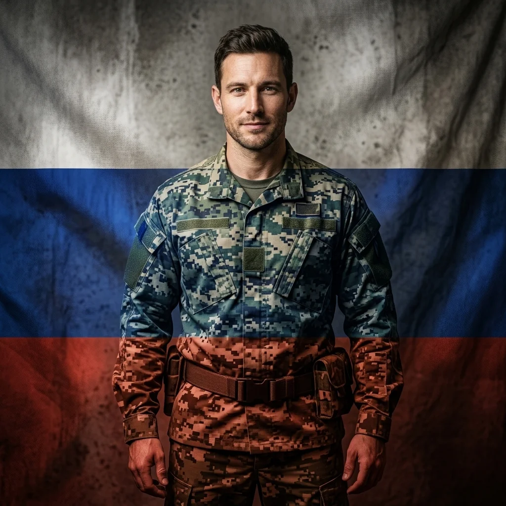 Солдат — двойная экспозиция